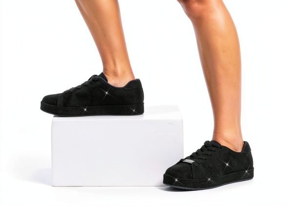 Rhinestone Sneakers Women Sparkly Mesh Fashion Shoes-8