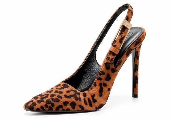 Coutgo Womens Slingback Pumps Patent Leather Stiletto Heel-1