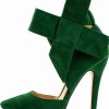 Women Pumps Stiletto Heel Bowknot Detachable Fashion Shoes-3