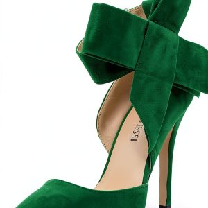 Women Pumps Stiletto Heel Bowknot Detachable Fashion Shoes-0