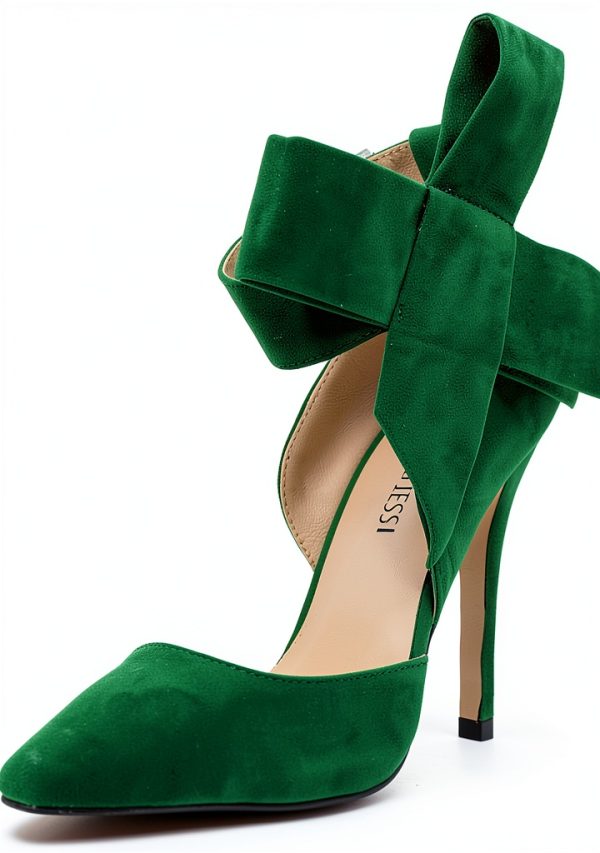 Women Pumps Stiletto Heel Bowknot Detachable Fashion Shoes-0