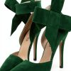 Women Pumps Stiletto Heel Bowknot Detachable Fashion Shoes-4