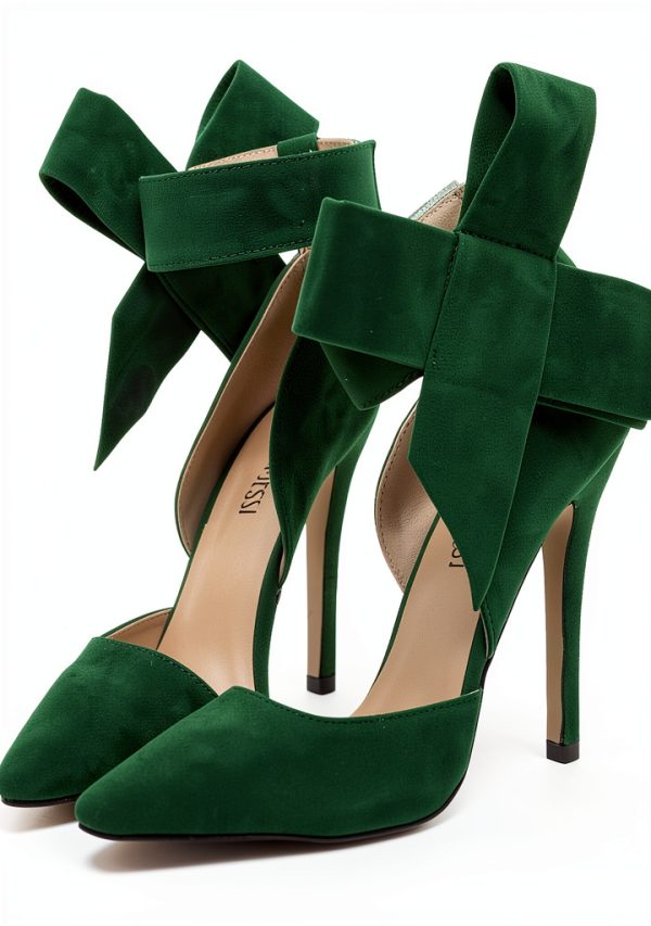 Women Pumps Stiletto Heel Bowknot Detachable Fashion Shoes-4