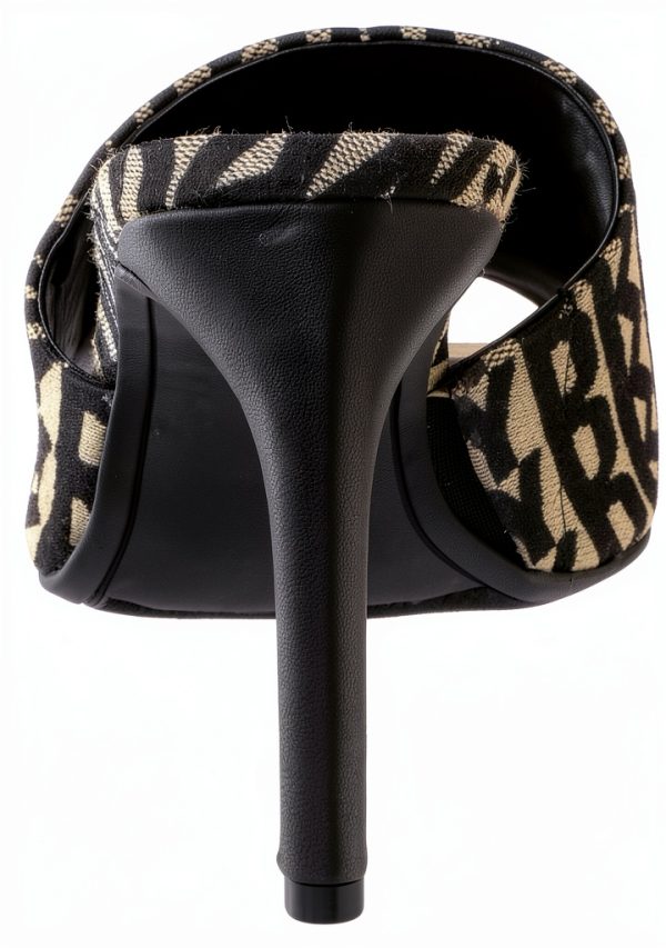 DKNY Womens Heeled Sandals Black Eggnog Casual Luxury Style-2