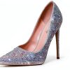 Rhinestone High Heels Womens Sparkling Pumps Party Shoes-2