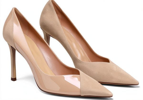 Coutgo Womens Pumps Stiletto Heels Pointed Toe Slip On-0