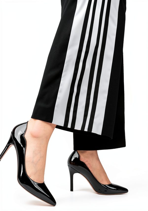 Pavo Womens Stiletto Pumps Black Patent 3.5 Inch Heel-5