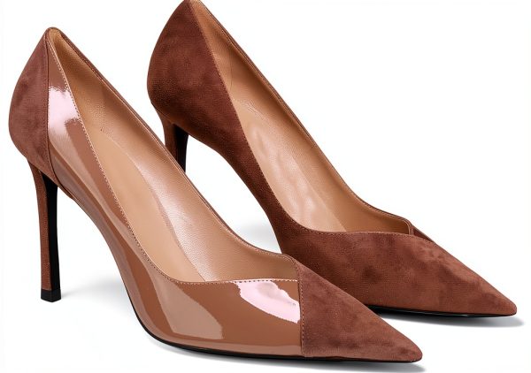 Coutgo Womens Pumps Stiletto Heels Pointed Toe Slip On-0