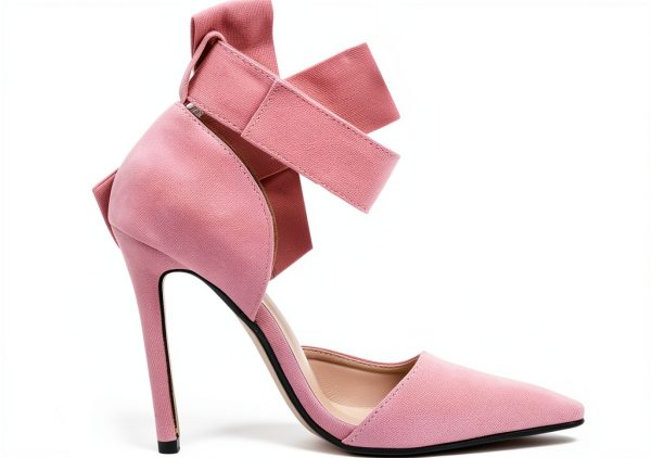 CS-3374 Womens Pumps Stiletto Heel Pointed Toe Bowknot-4