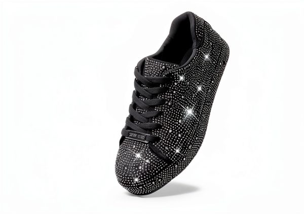 Rhinestone Sneakers Womens Sparkly Mesh Fashion Shoes-2