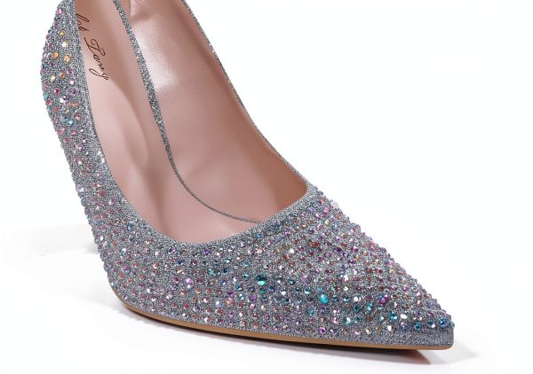 Rhinestone High Heels Womens Sparkling Pumps Party Shoes-4
