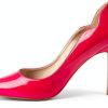 Womens Patent Leather Pumps Stiletto Heel V-Cut Ankle Design-2