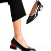 LingxiaUne Womens Pumps Pointed Toe Low Heel Dress Shoes-5