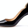Pavo Womens Stiletto Pumps Black Patent 3.5 Inch Heel-2
