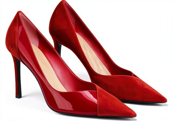 Coutgo Womens Pumps Stiletto Heels Pointed Toe Slip On-0