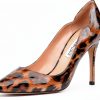Pavo Womens Pumps Stiletto Heel Ankle V-Cut Design-0