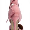 CS-3374 Womens Pumps Stiletto Heel Pointed Toe Bowknot-5