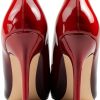 Pavo Womens Stiletto Pumps Patent Leather V-Cut Ankle-3