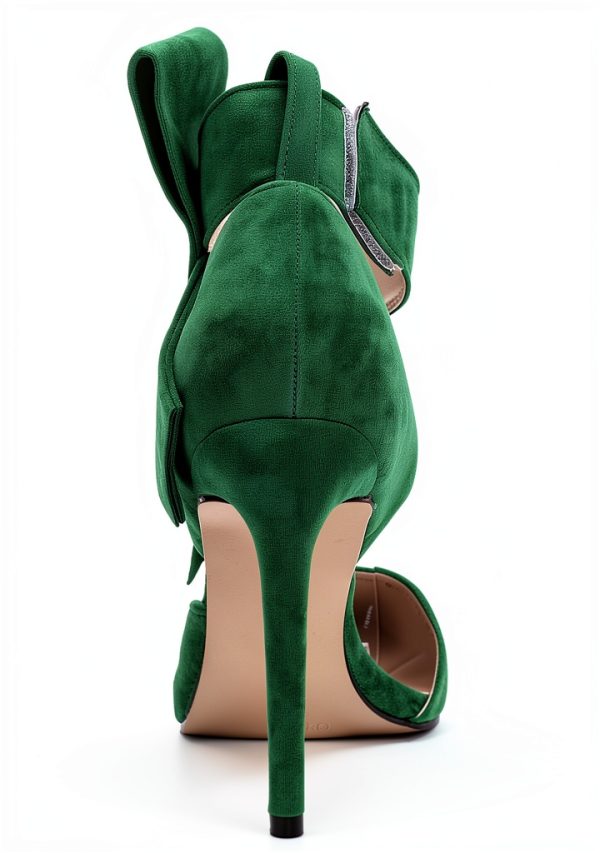 Women Pumps Stiletto Heel Bowknot Detachable Fashion Shoes-5