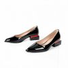 LingxiaUne Womens Pumps Pointed Toe Low Heel Dress Shoes-6