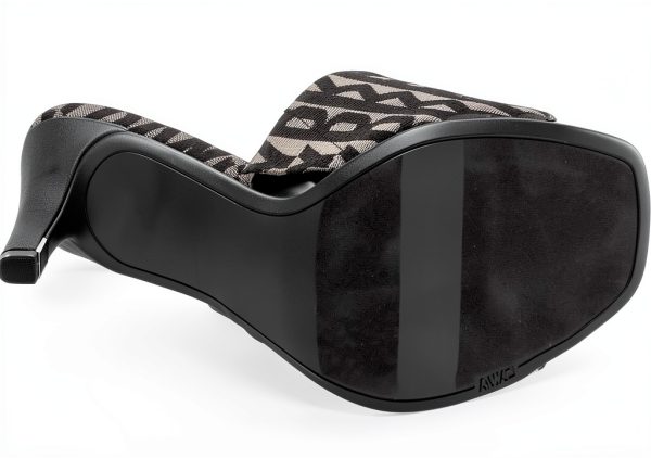 DKNY Womens Heeled Sandals Black Eggnog Casual Luxury Style-3