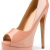 MERUMOTE Womens Pumps Peep Toe Platform Heels Party-4