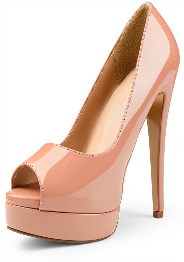 MERUMOTE Womens Pumps Peep Toe Platform Heels Party-4